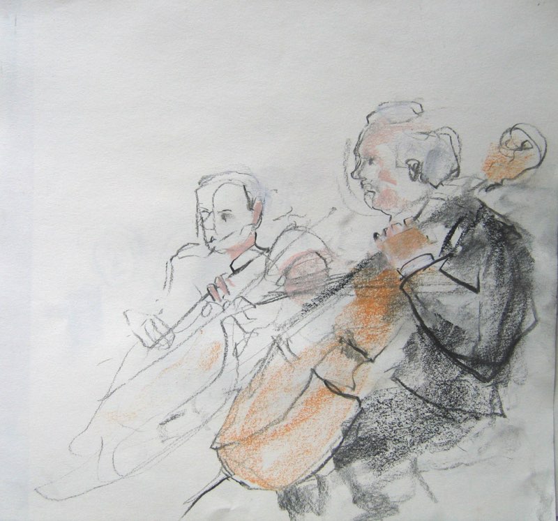 Etude pour l'orchestre, Pastel, 28x28, 2008