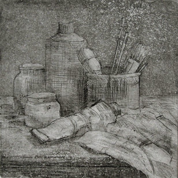 Picturale alchimie, Pointe seche, acquatinte, 2006