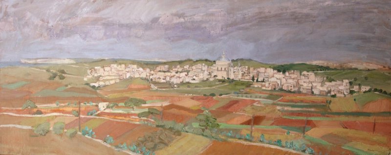 Mgarr da Bingemma, Oil on wood, 36x90, 2014