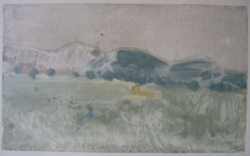 Paysage imaginaire, Monotype, 15x25, 2004
