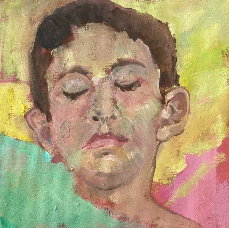 Federico, Oil on canvas, 20×20, 2023