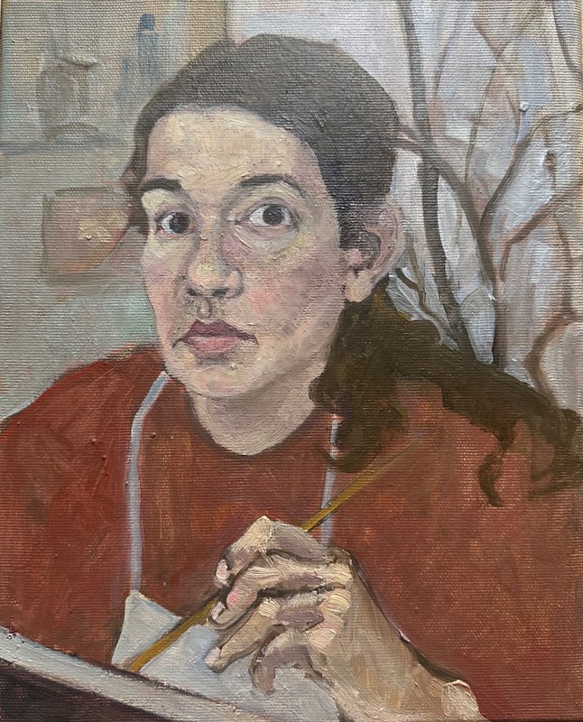 Selfportrait, Oil on canvas, 30×24, 2025