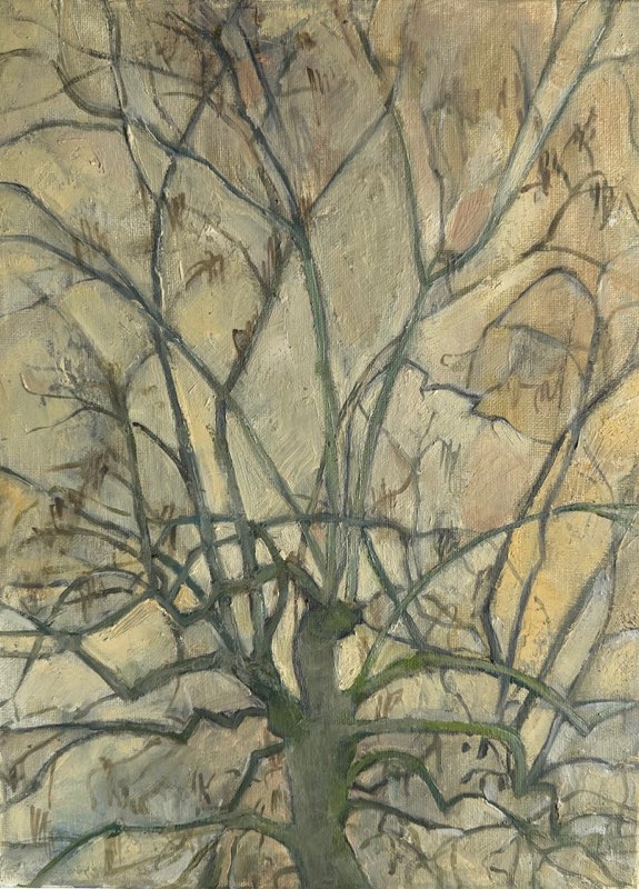 Entre deux neiges, Oil on canvas, 40x30, 2026