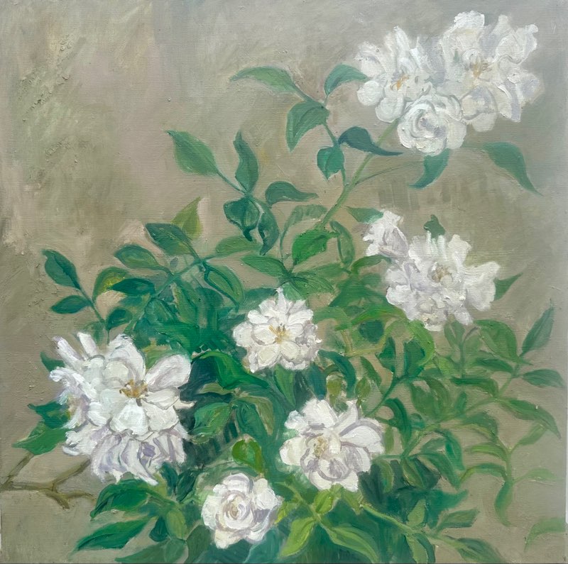 Roses, Oil on canvas, 58x58, 2025