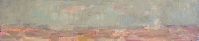 Dal Pincio, Oil on wood, 16x78, 2005