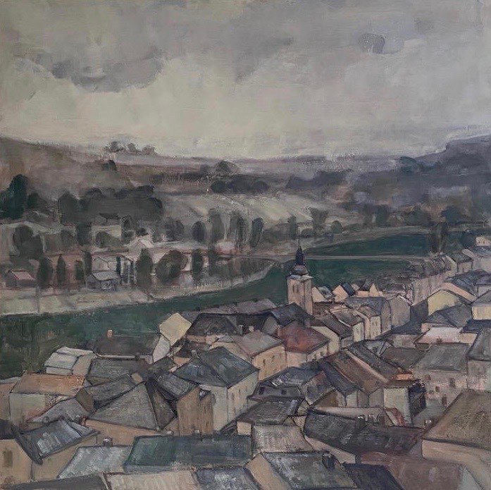 Wormeldange, Oil on canvas, 100x100